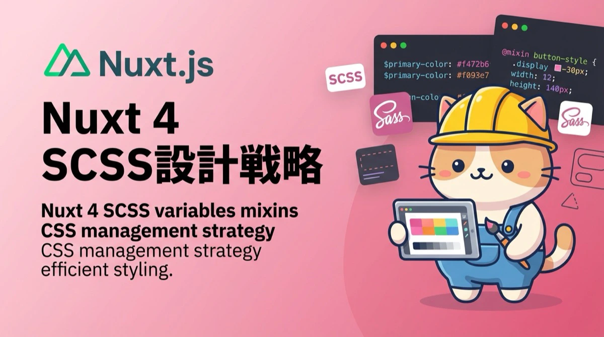 Nuxt 4時代のSCSS共通化戦略 - 変数とMixinの効率的な管理手法