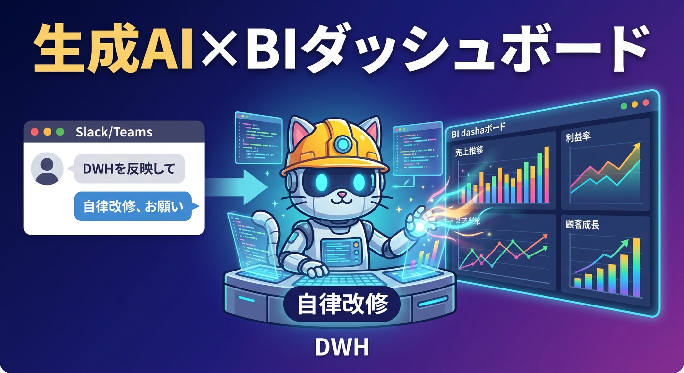 生成AI×BIダッシュボード——マーケ・経営企画の会話から自律的にDWHクエリを改修する世界