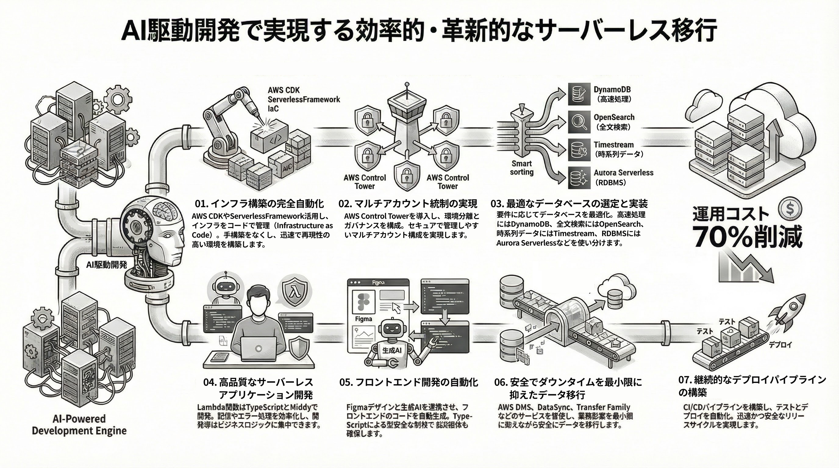 最先端AI駆動型による効率的・革新的なサーバーレス移行