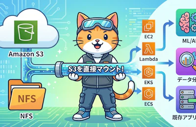 Amazon S3 FilesでS3バケットをファイルシステムとして使う