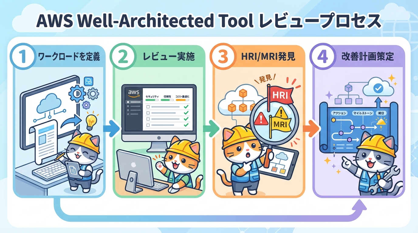 AWS Well-Architected Reviewの4ステップ