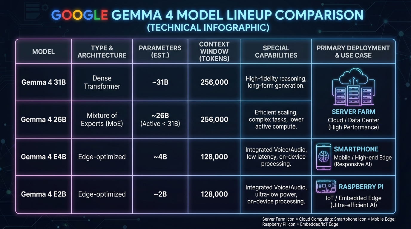 Apache 2.0ライセンスで商用利用が自由になったGemma 4のイメージ図
