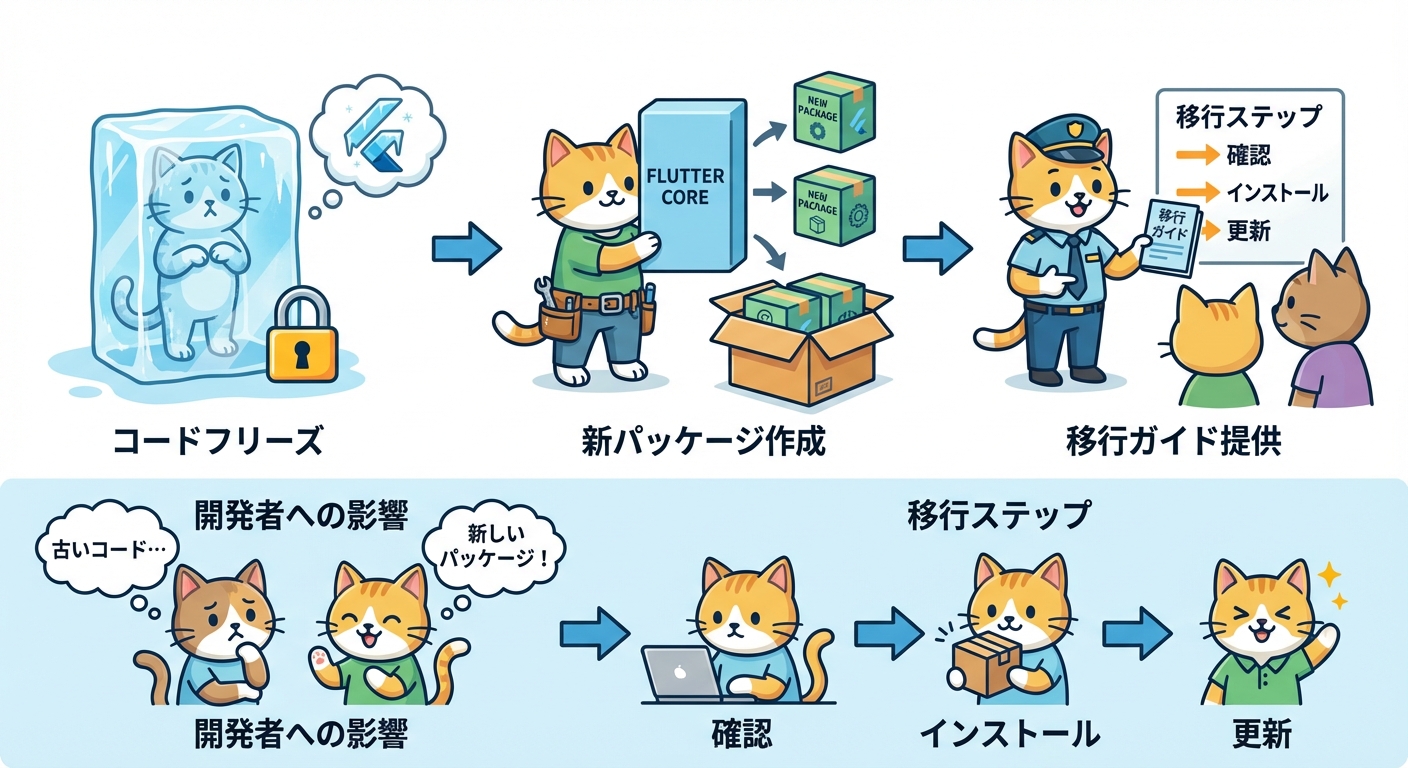 Flutterライブラリ分離プロセス