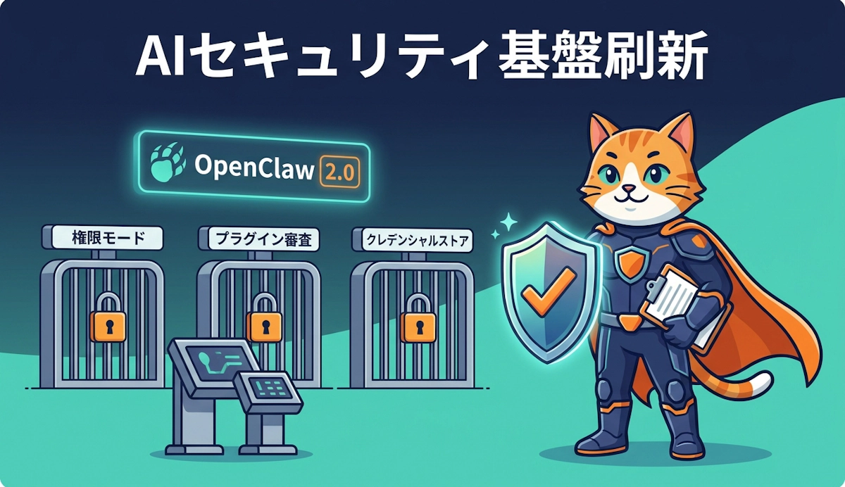 OpenClaw 2.0で変わる権限モードとプラグイン審査とシークレット管理の勘所