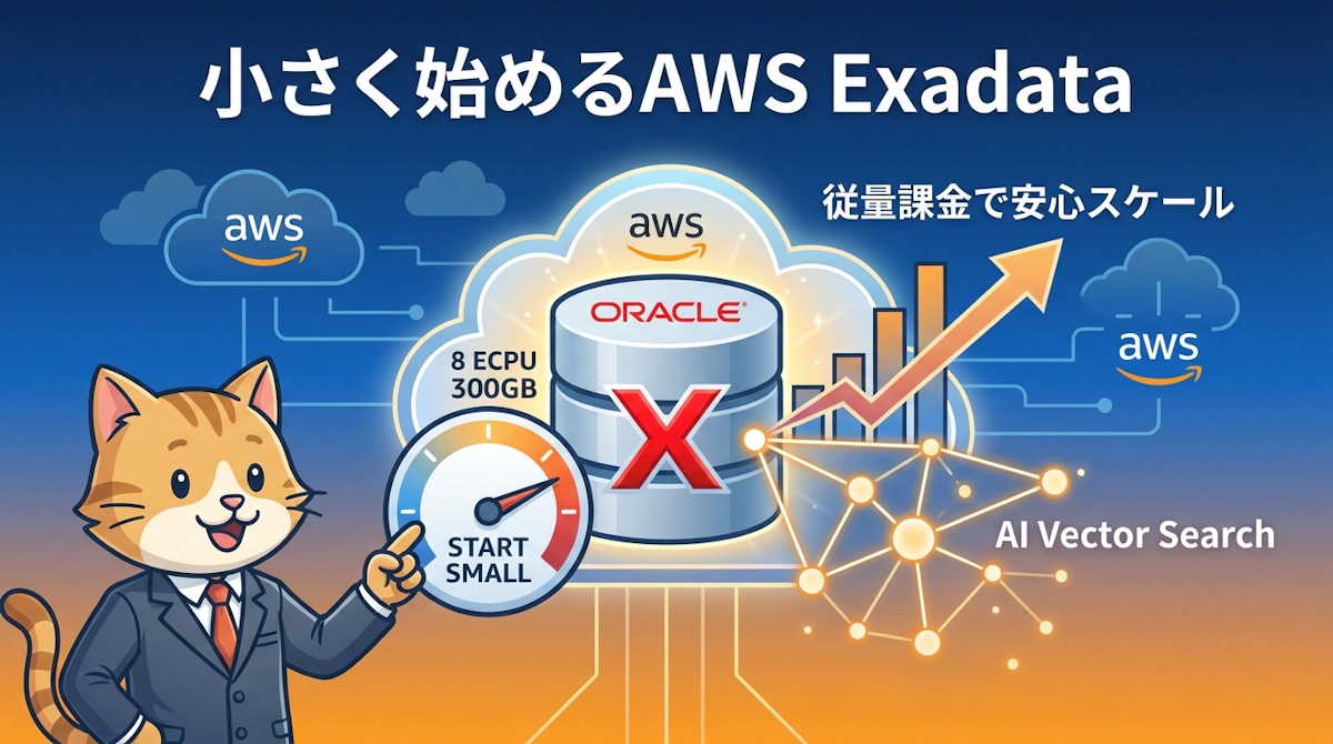 従量課金で小さく始めるExaDB-XS AWSコンソールでOracle Exadataを構築する手順と設計ポイント