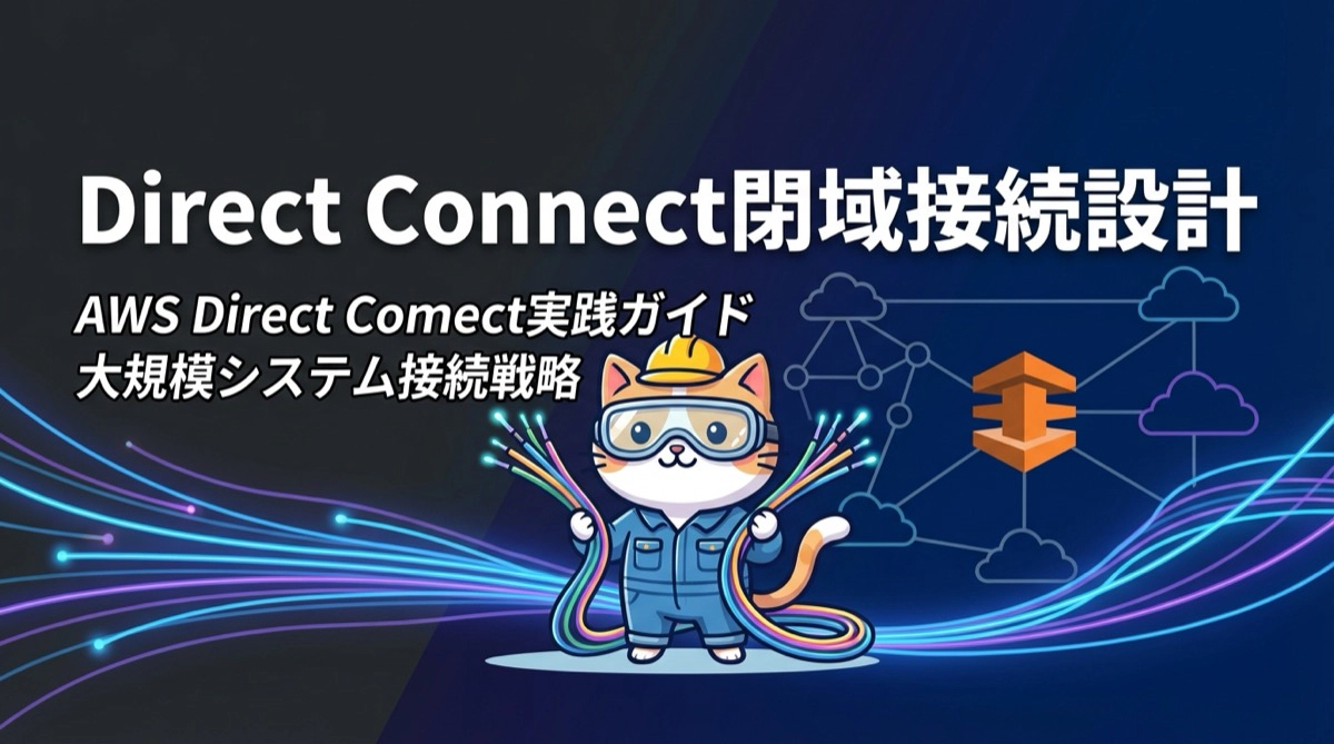 AWS Direct Connect導入の実践ガイド：大規模システムの閉域接続戦略と設計ノウハウ