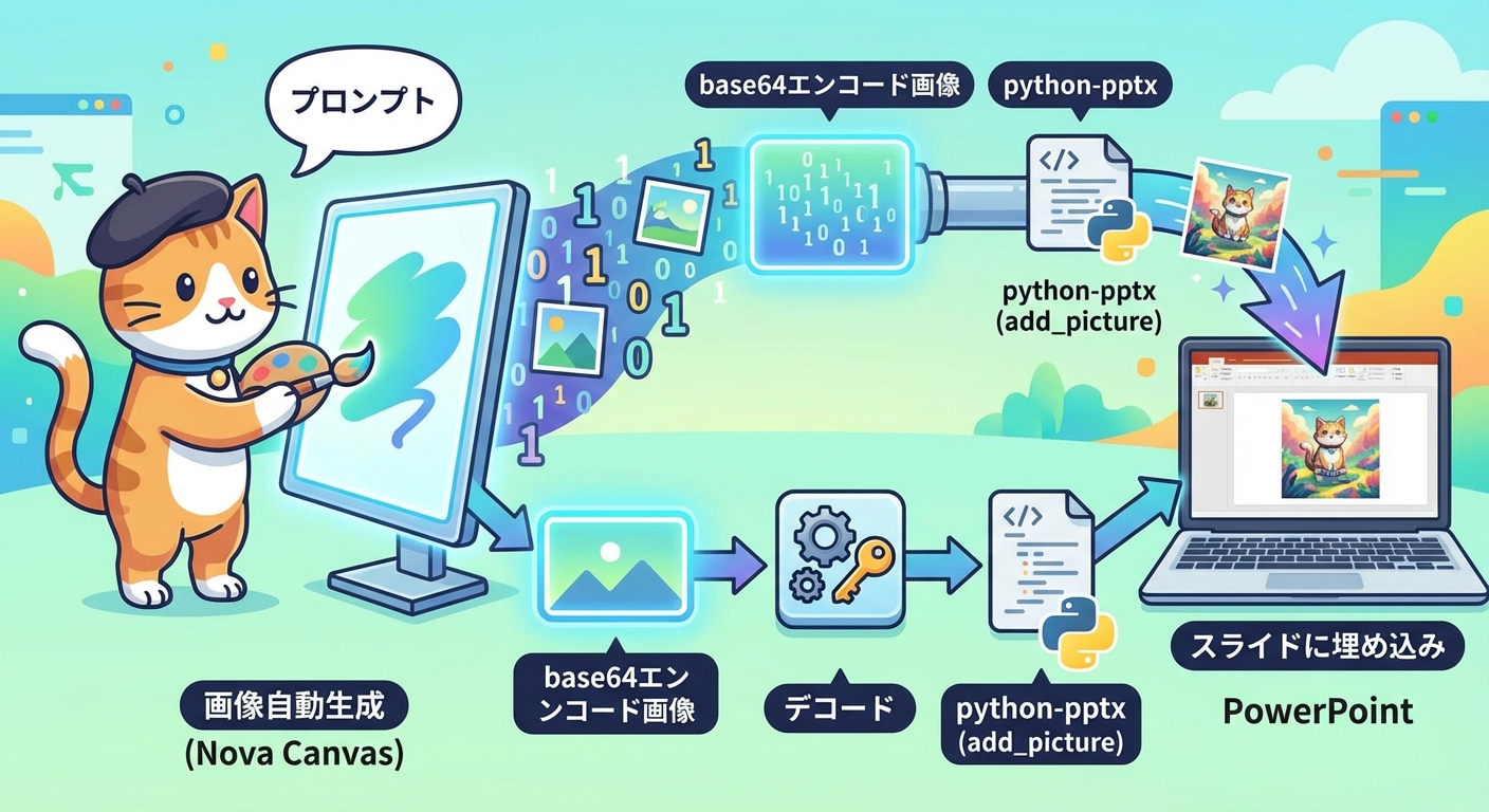 Nova Canvasによる画像生成とpython-pptxへの組み込みの仕組み