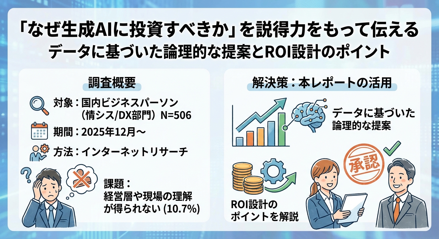 【2025年調査】経営層を動かす生成AI提案術｜承認を得るためのデータ活用とROI設計のポイント