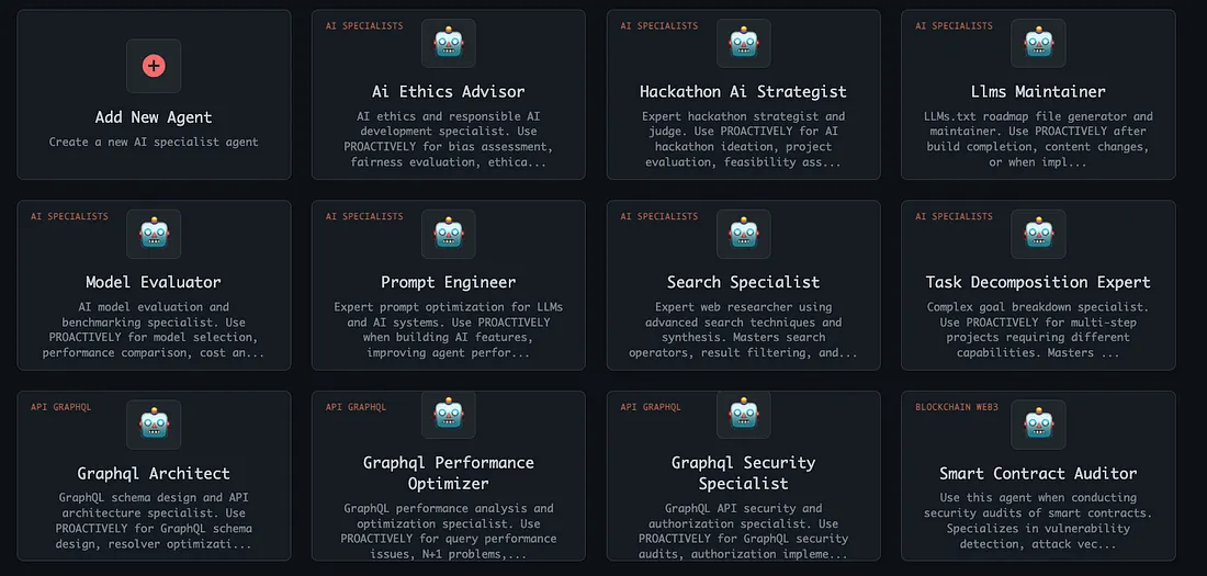 特定の専門性を持つAIペルソナ(例: フロントエンド開発者、セキュリティ監査者、法務レビュー担当)。