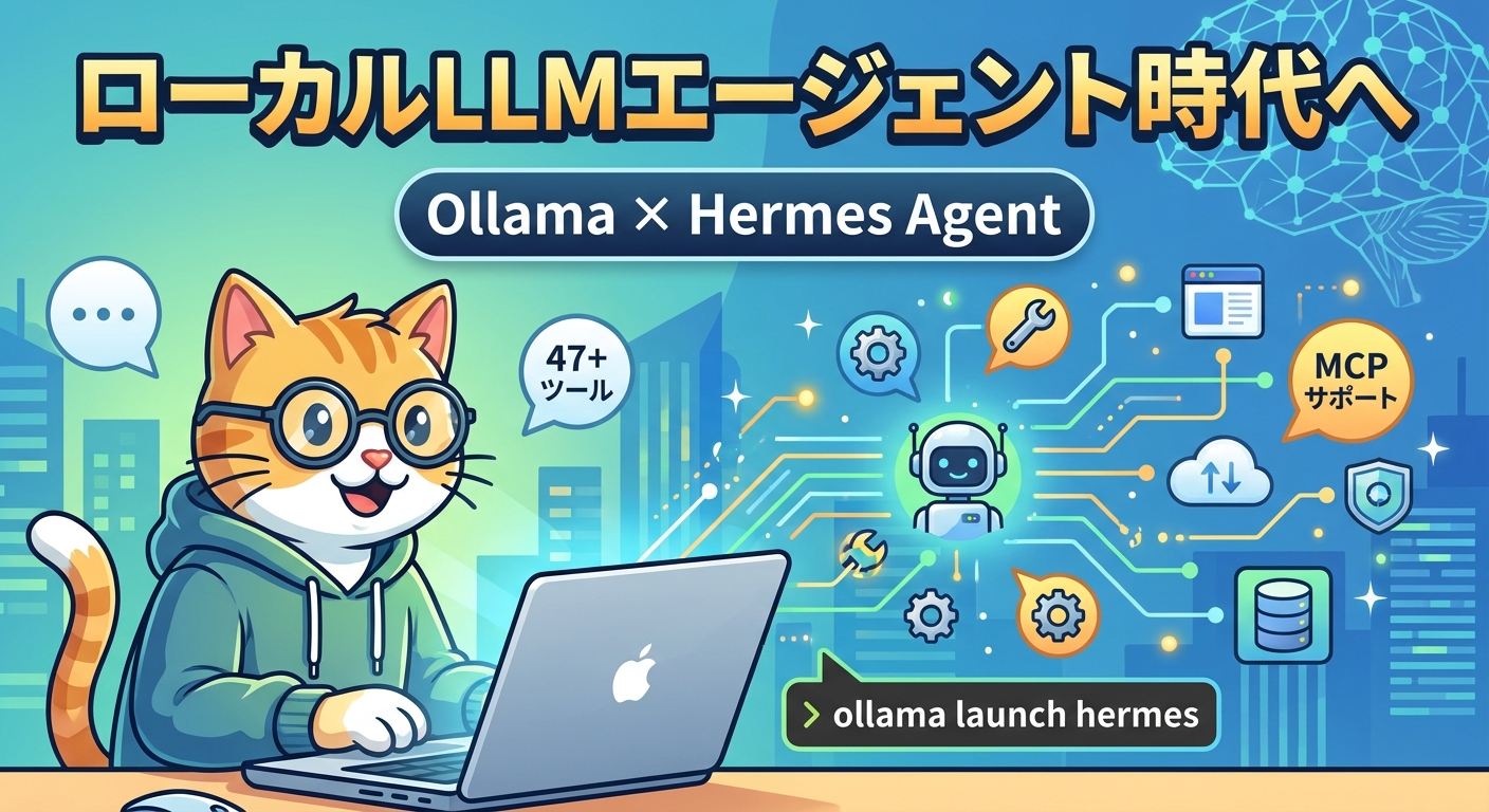 Ollama 0.21 が Hermes Agent をサポート — ローカルLLMでエージェントが動く時代へ