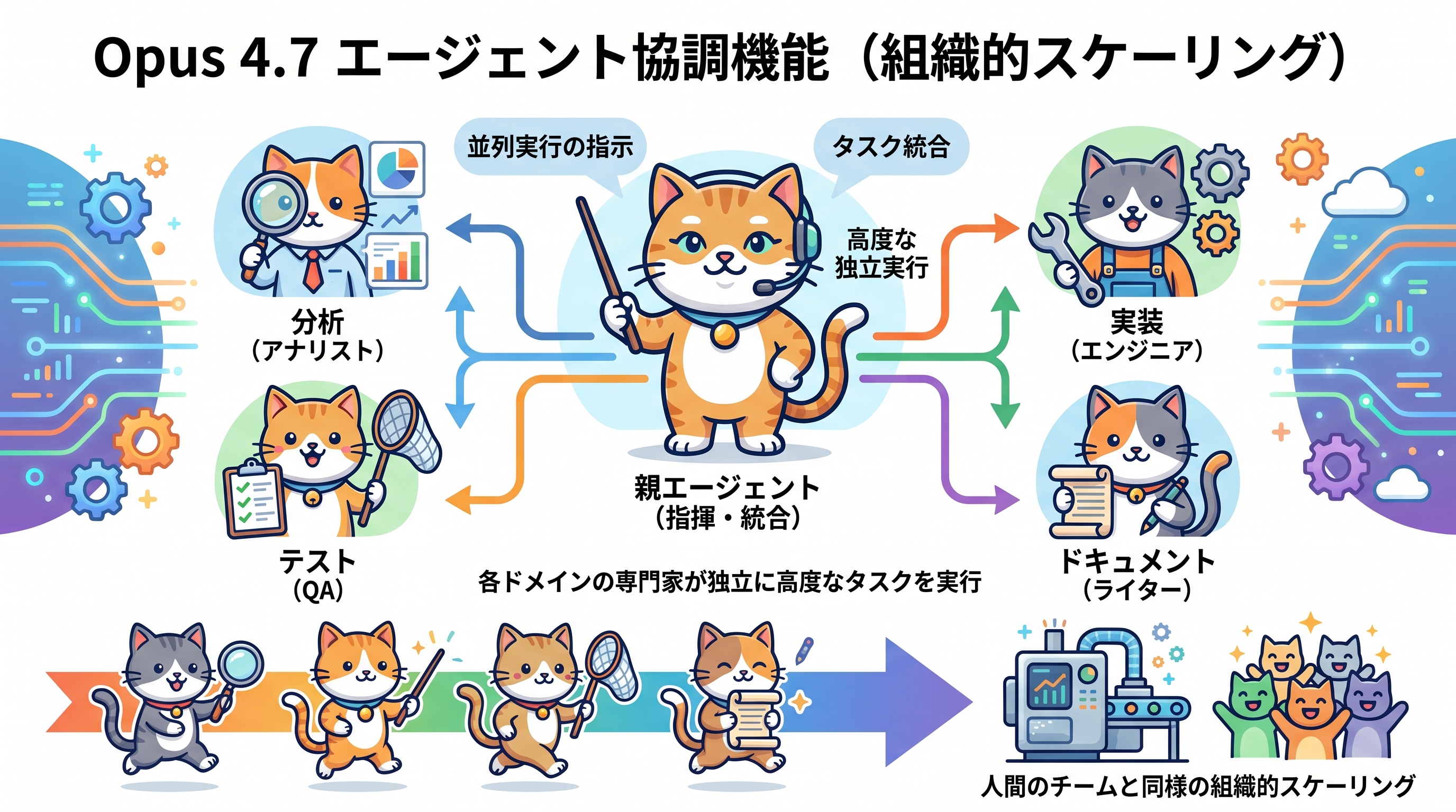 Opus 4.7のエージェント協調機能