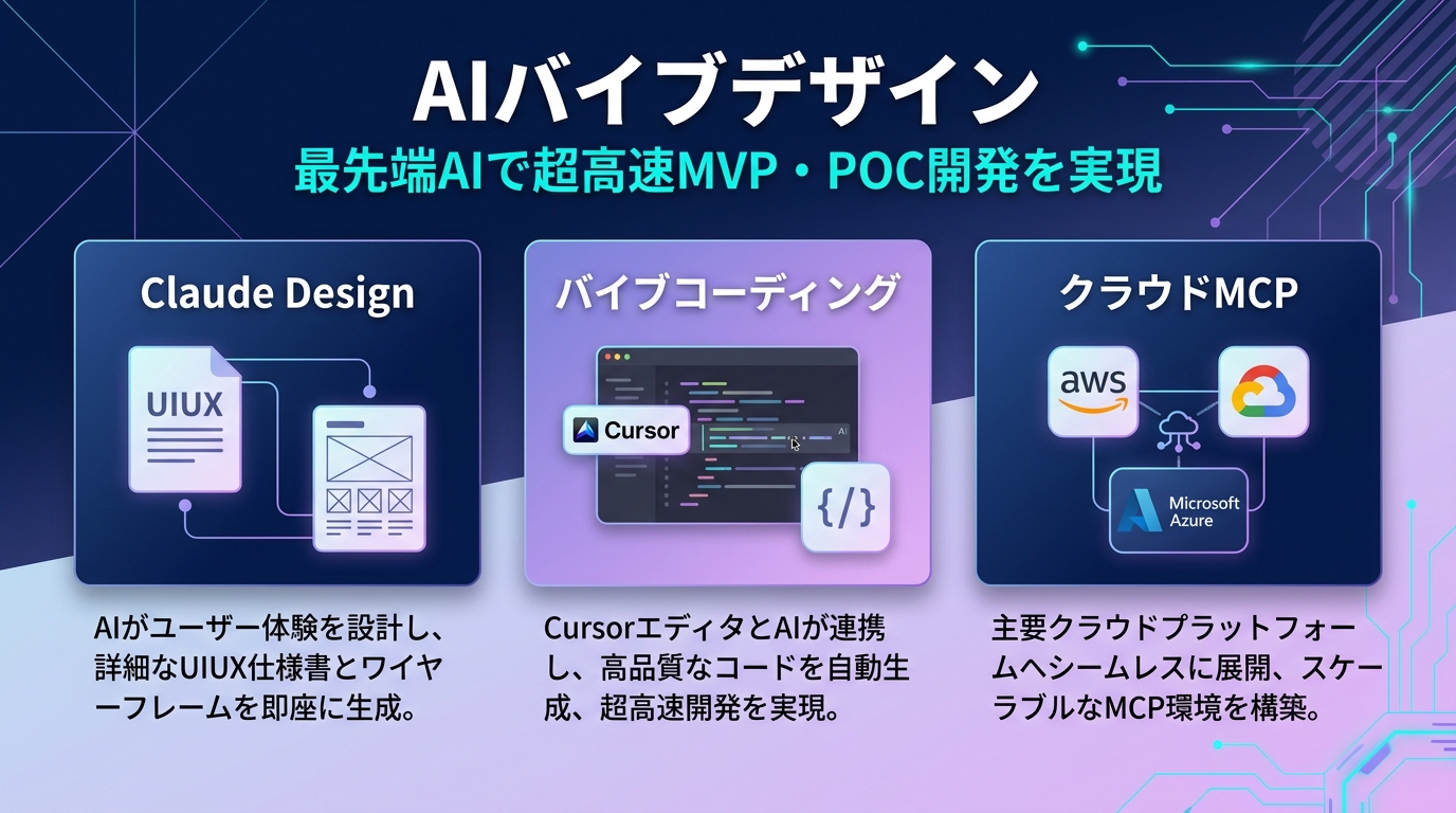 最短1ヶ月でUIUXデザインを実現｜AIバイブデザイン×MBA戦略眼×クラウドMCPで超高速MVP・POC開発