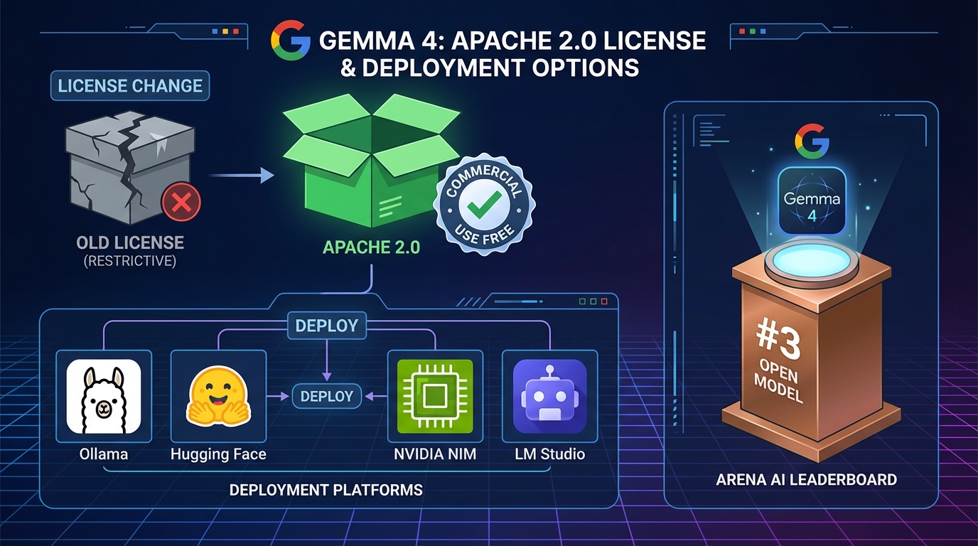 Gemma 4のマルチモーダル対応とエッジデバイス活用のイメージ図
