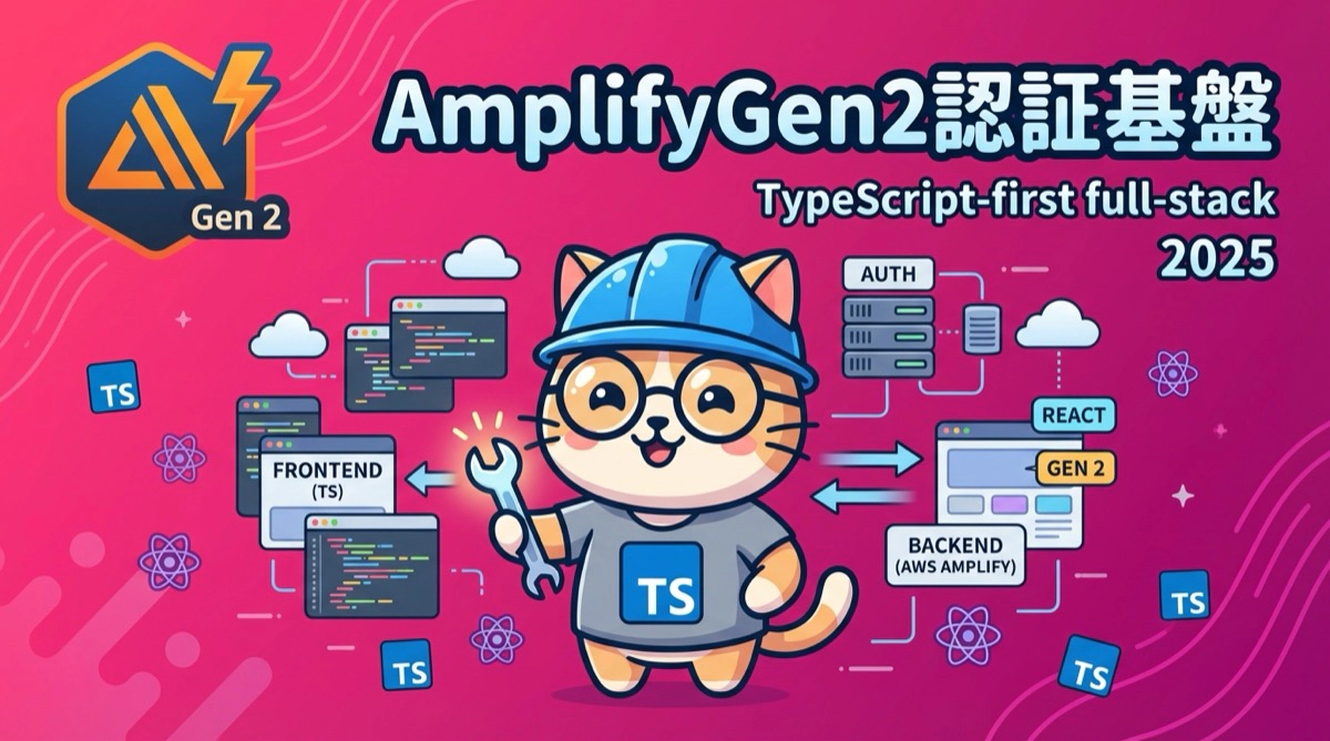 AWS Amplify Gen 2時代の認証基盤とフルスタック開発 - TypeScriptファーストが変える開発体験