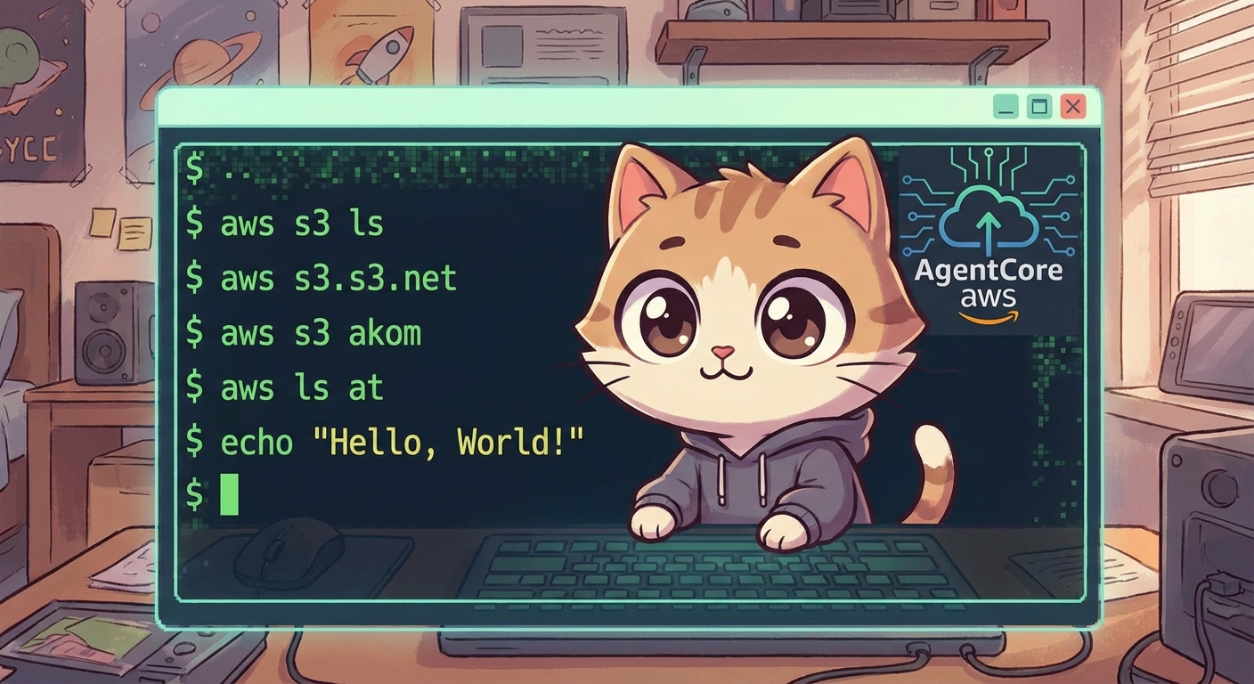 AgentCoreでシェルコマンドを実行するネコ
