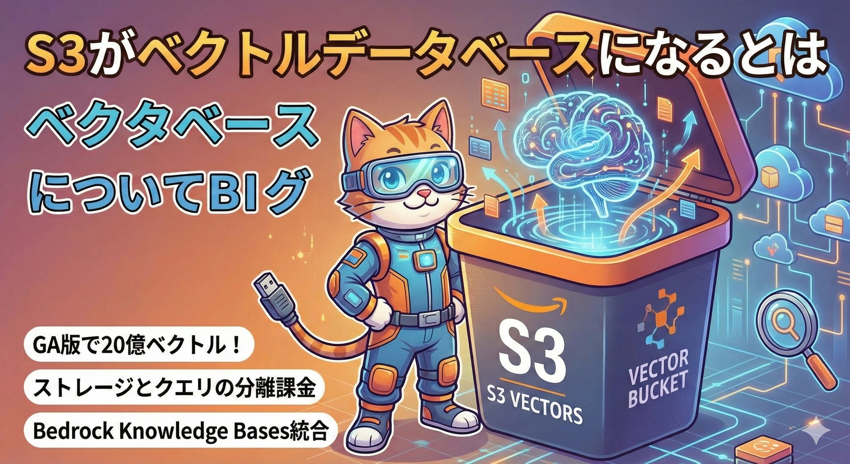 S3がベクトルDBになった？S3 VectorsでRAGコストを90%削減