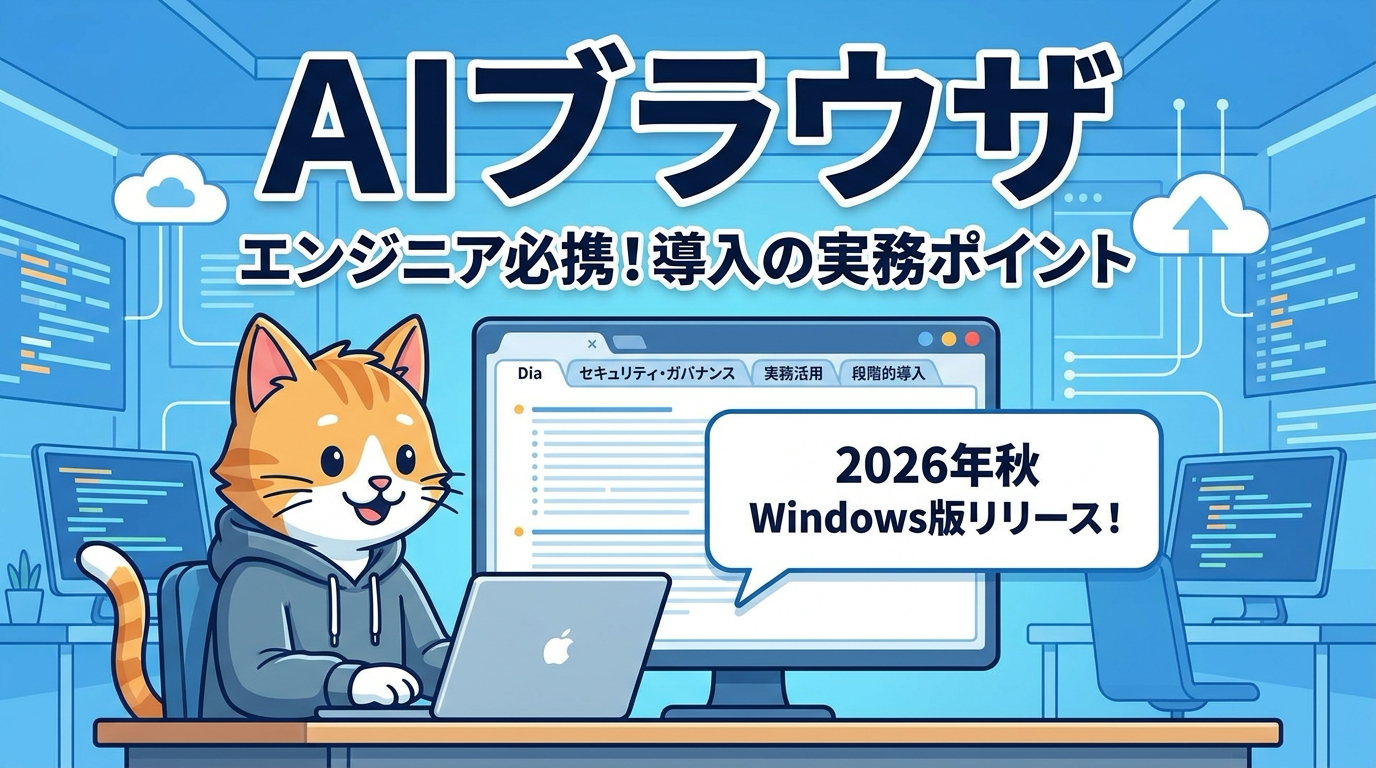 AIブラウザ「Dia」Windows版リリースで考えるAIネイティブブラウザ導入の実務ポイント