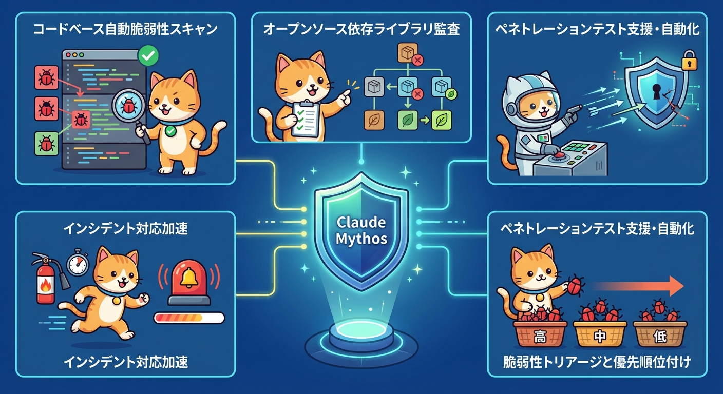 AIセキュリティ活用ユースケースインフォグラフィック