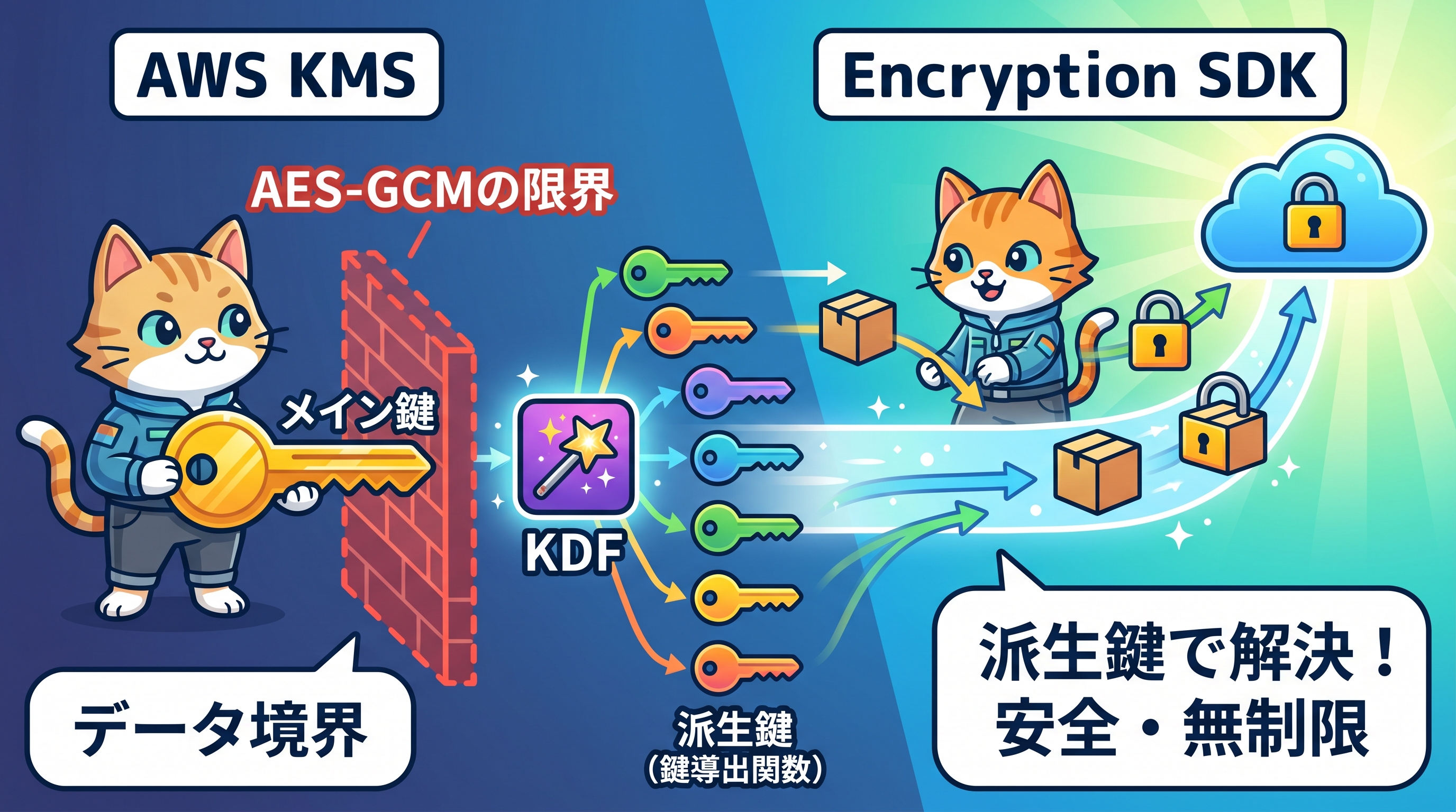 AWS KMS と AWS Encryption SDK が対称暗号化の境界を克服する仕組み
