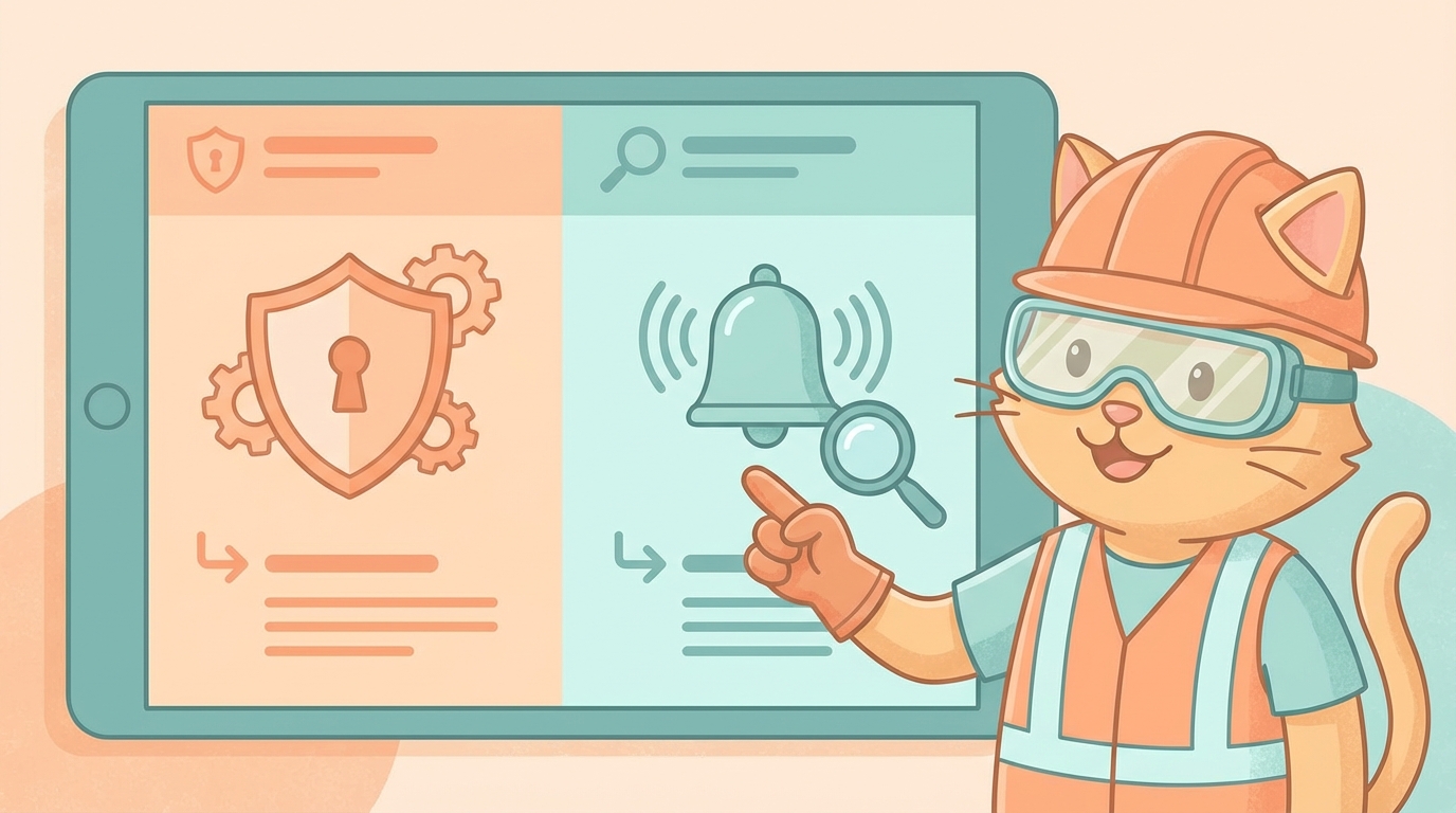 予防的統制と発見的統制の比較