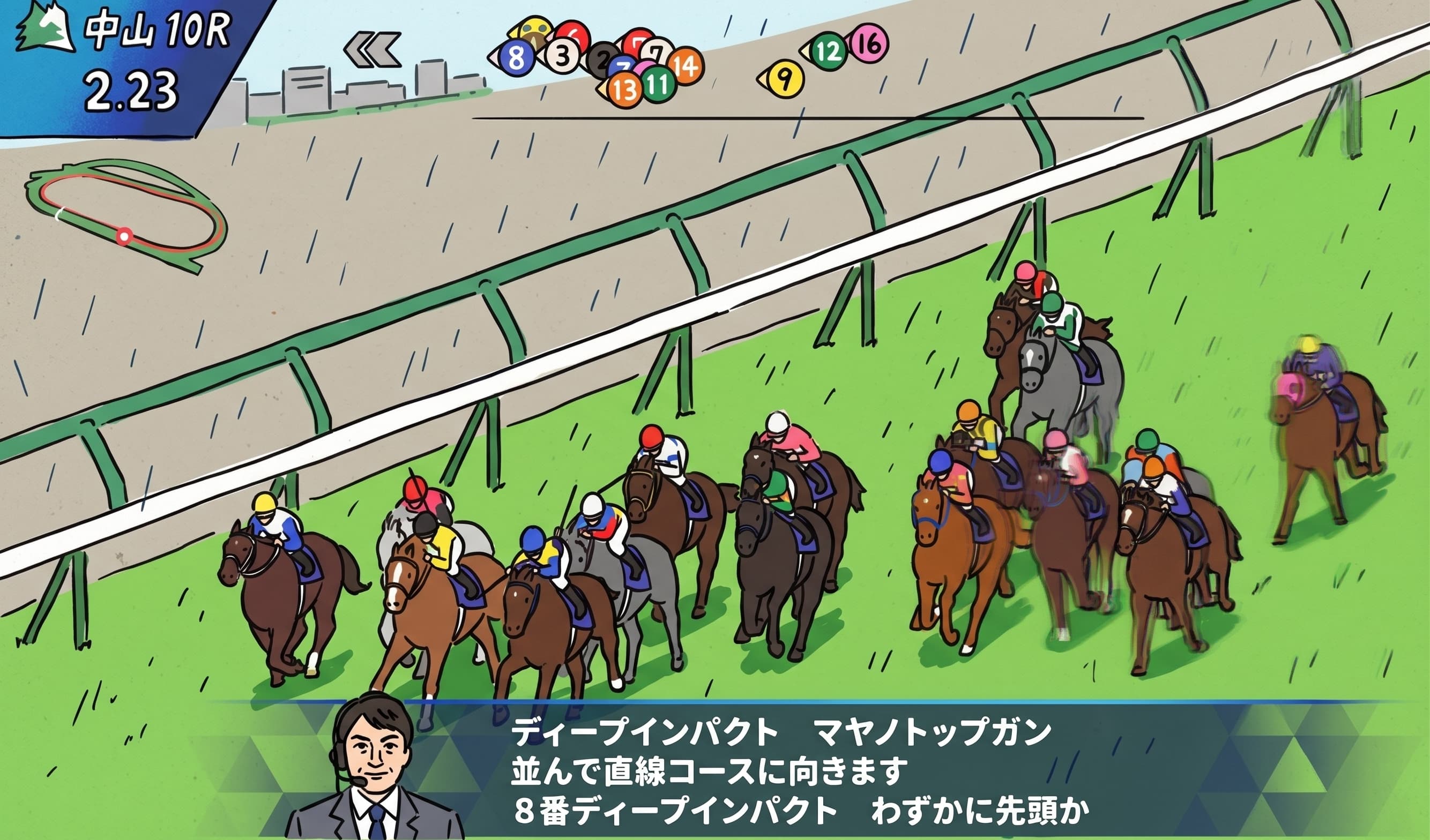ダビスタ2 レース画面のイメージ