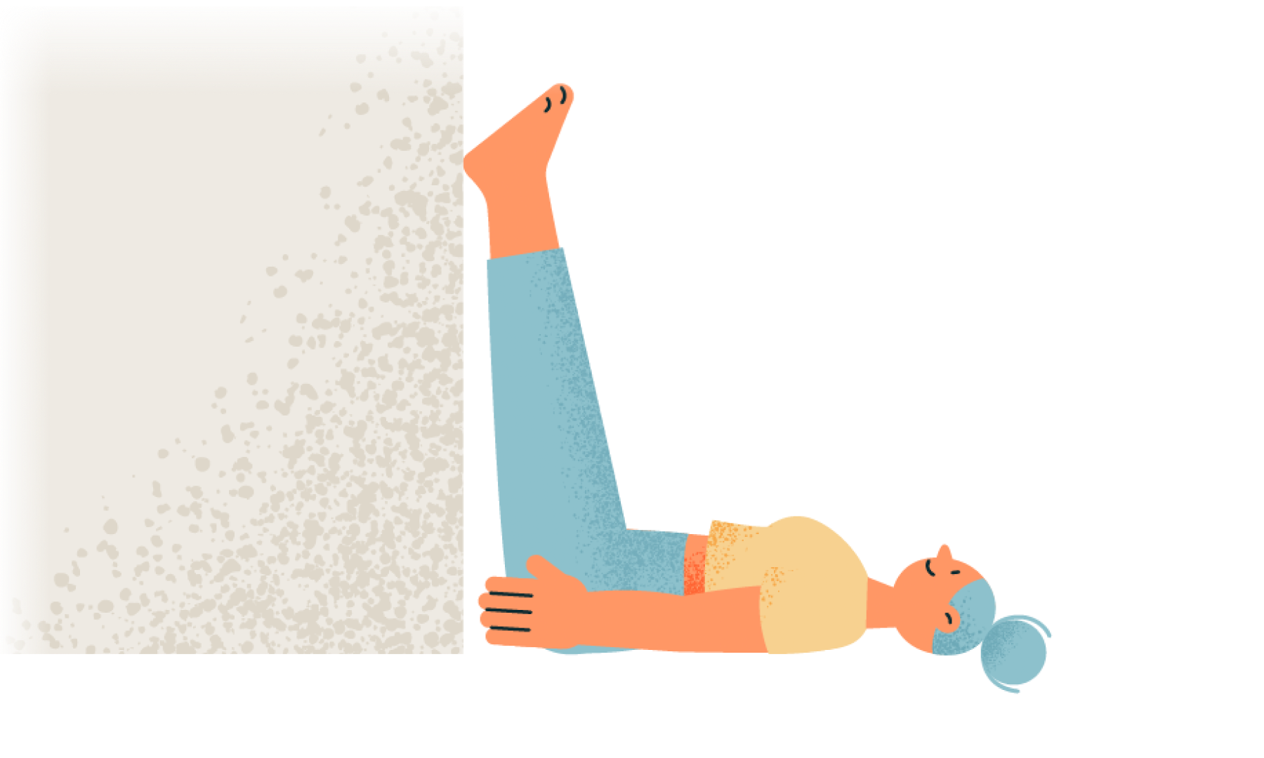 むくんだ足には足上げポーズ