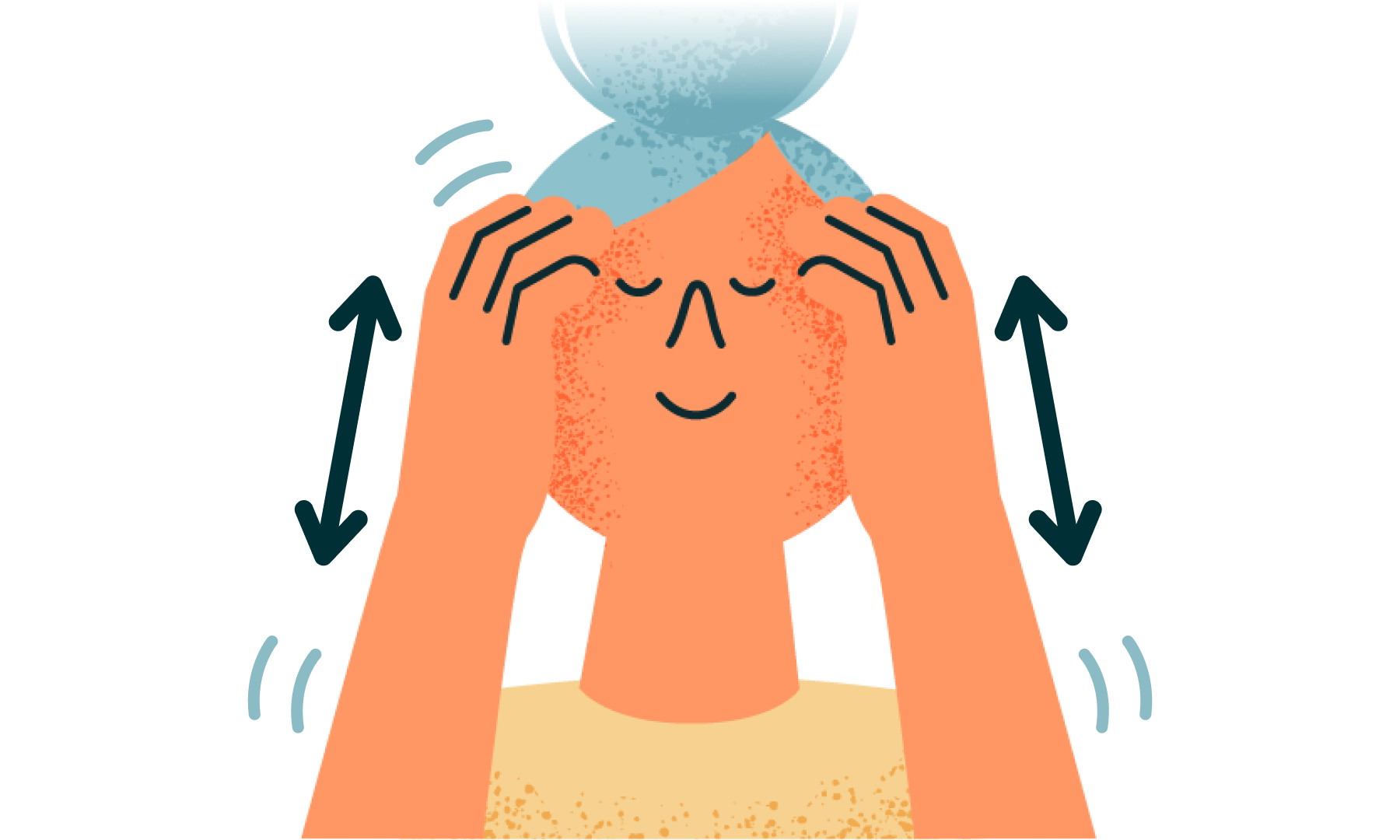 頭部の筋肉をほぐして生理中の頭痛をやわらげる