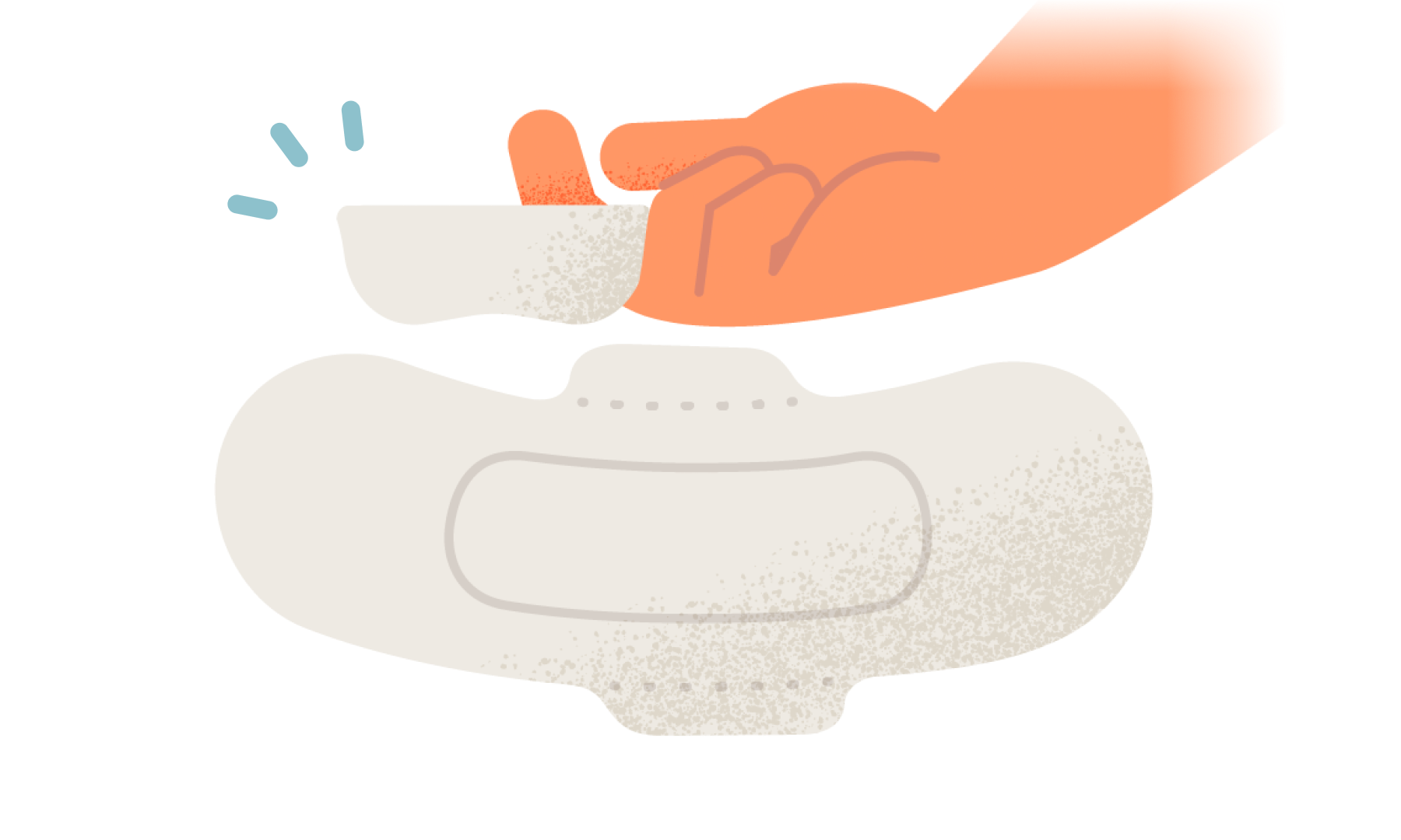 サッとはさむだけで吸収力をプラスオン