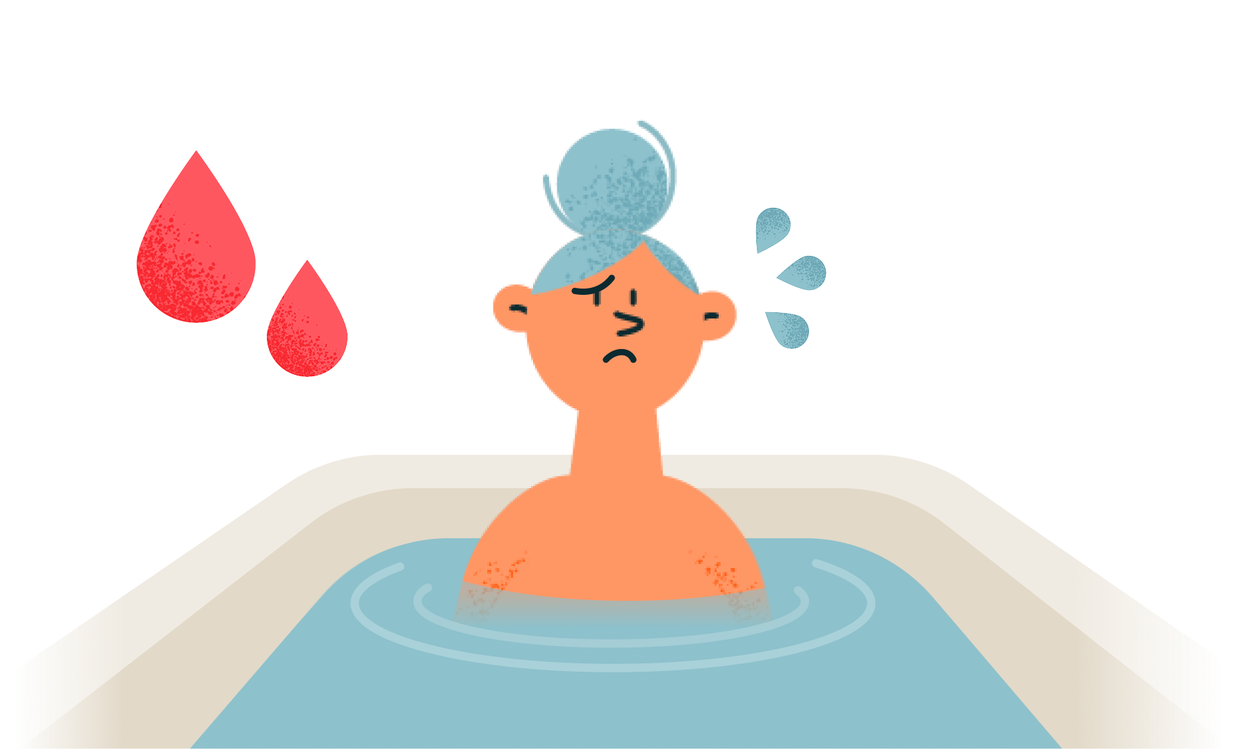 お風呂上がり、経血が垂れるピンチを防ぐ方法