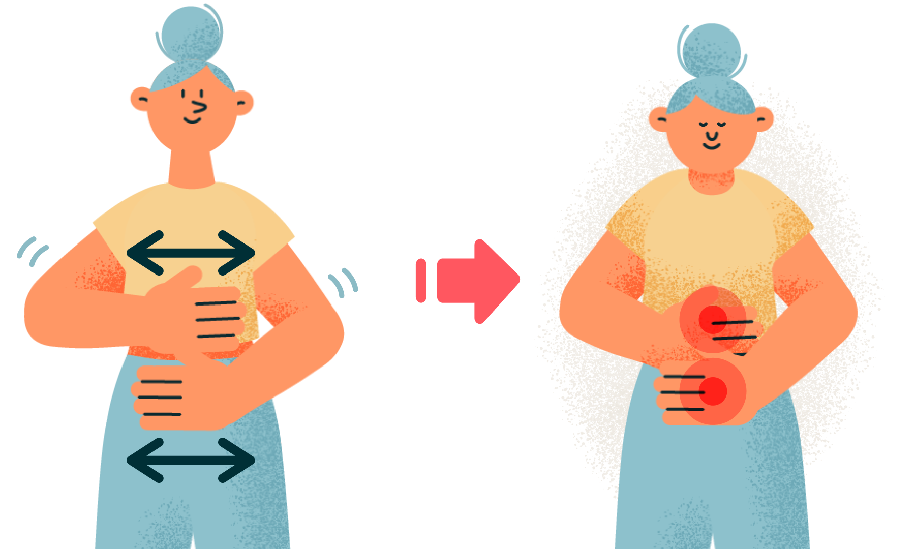 急な下痢！お腹さすりで痛みを和らげる