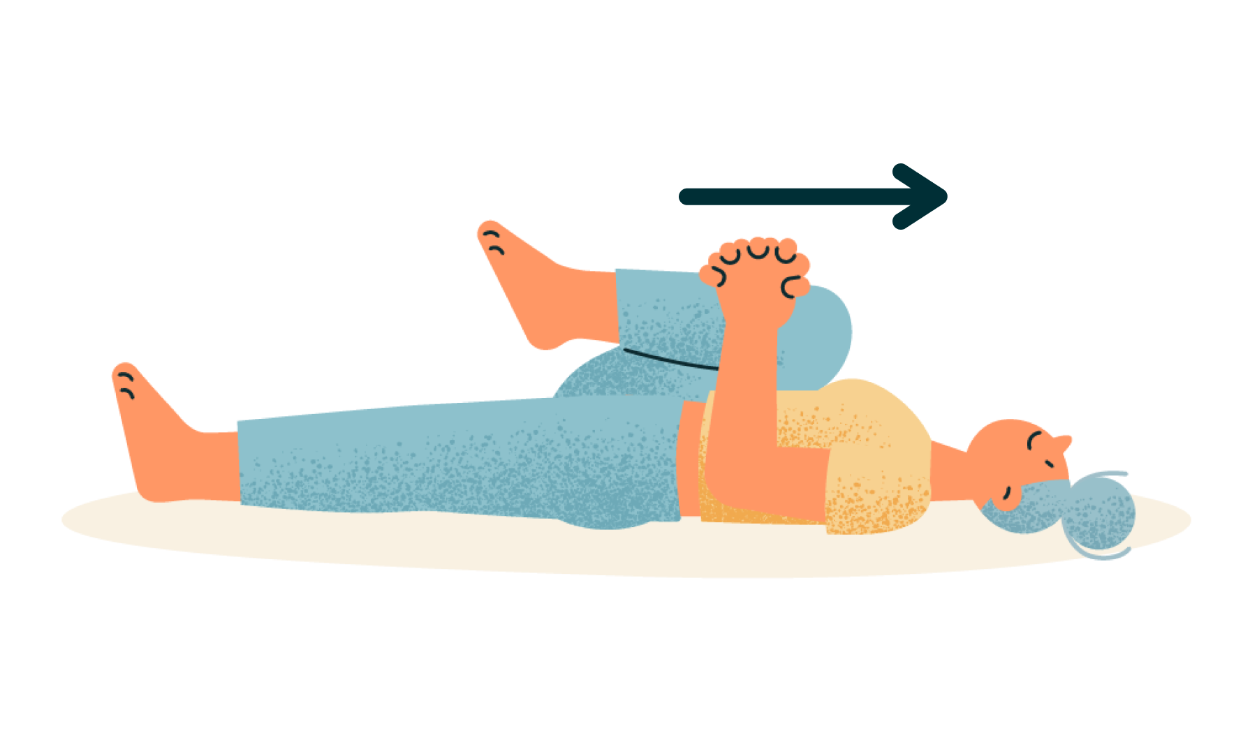 寝る前の腰ほぐしストレッチ