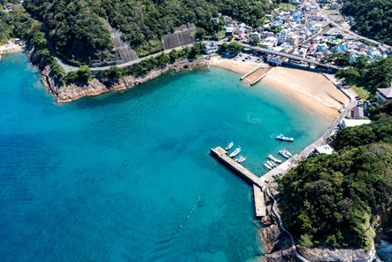南伊豆釣り場紹介~松崎町エリア~ 雲見港(くもみこう)空撮写真