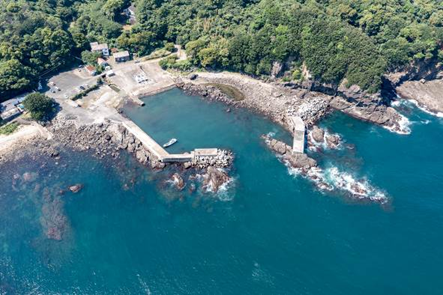 ～東伊豆の釣り場案内　河津町エリア　～　菖蒲沢港（しょうぶさわこう）空撮写真
