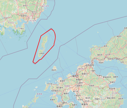 Goshの長崎・対馬ファミリー釣行記〜「ごっとりくんVS魚」　対馬の位置　釣りドコ地図画像