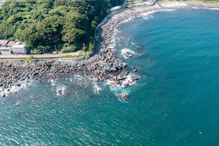 ～東伊豆の釣り場案内　河津町エリア　～　竜宮の磯（りゅうぐうのいそ）空撮写真