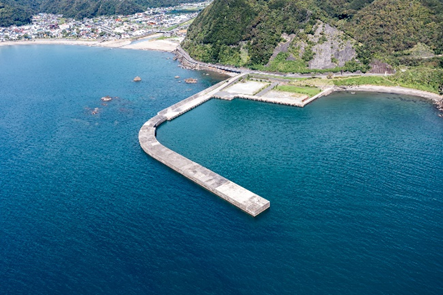 南伊豆釣り場紹介~松崎町エリア~ 松崎新港(まつざきしんこう)空撮写真
