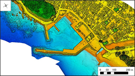 西伊豆釣り場紹介~伊豆市エリア~ 土肥港(といこう)海底地形図 水深段彩図