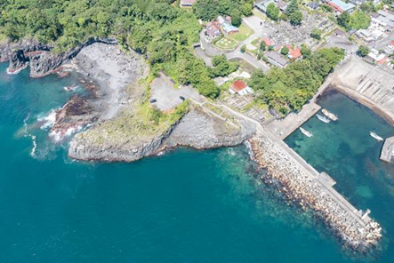 ～東伊豆の釣り場案内　熱海市～伊東市エリア　～　ヒナダン（ひなだん）空撮写真