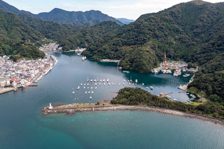 西伊豆釣り場紹介~西伊豆町エリア~ 安良里港(あらりこう)空撮写真