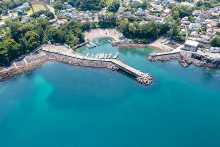 ～東伊豆の釣り場案内　熱海市～伊東市エリア　～　富戸港（ふとこう）空撮写真
