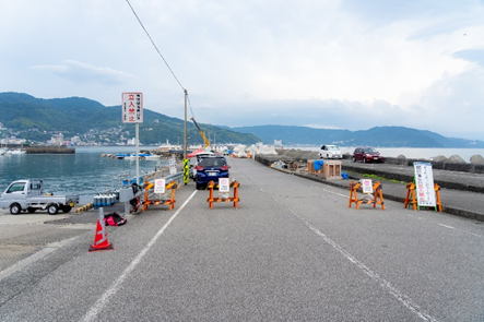 ～東伊豆の釣り場案内　熱海市～伊東市エリア　～　伊東港（いとうこう）新井堤防の立入禁止写真