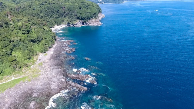 対石 片磯 鉄棒 空撮写真