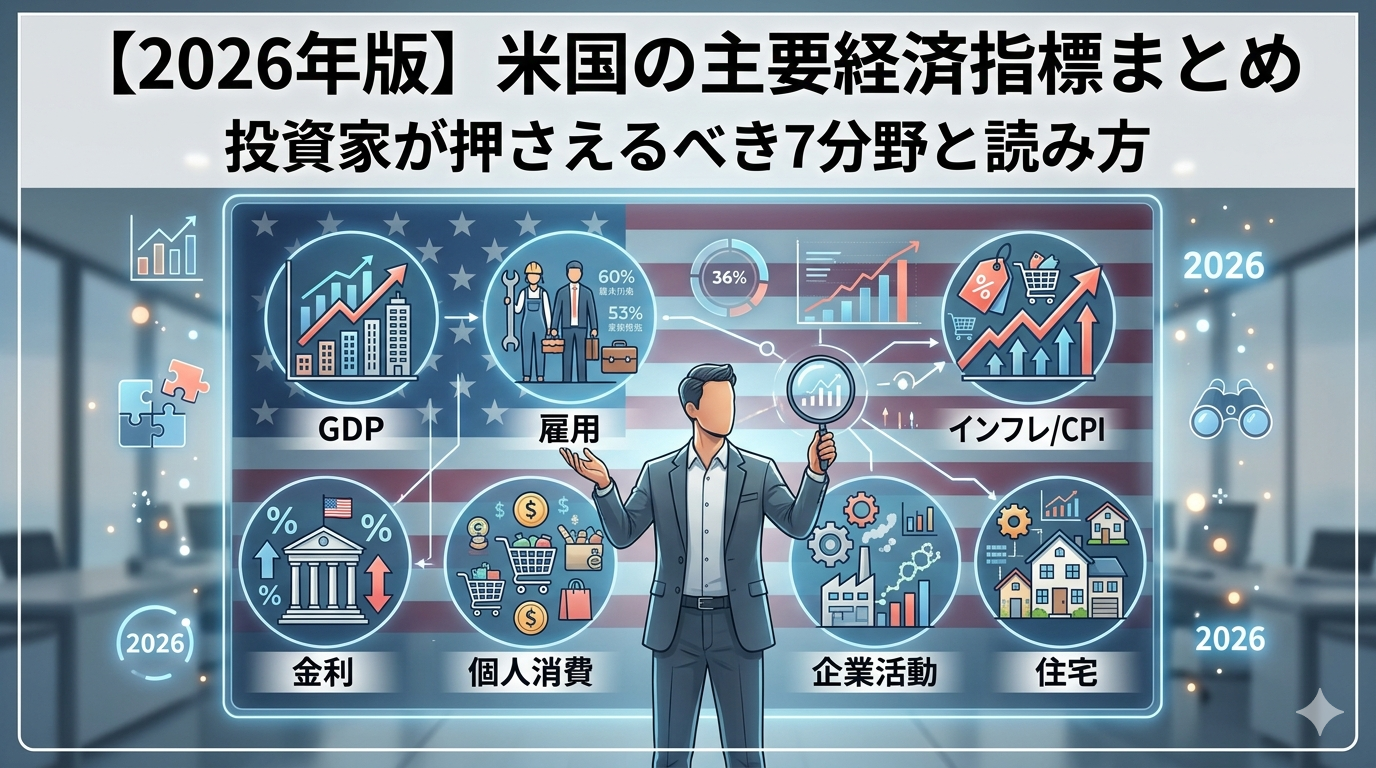 【2026年版】米国の主要経済指標まとめ｜投資家が押さえるべき7分野と読み方