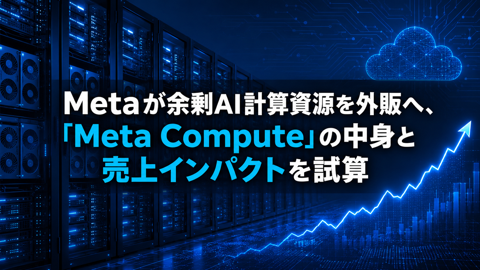 Metaが余剰AI計算資源を外販へ、「Meta Compute」の中身と売上インパクトを試算