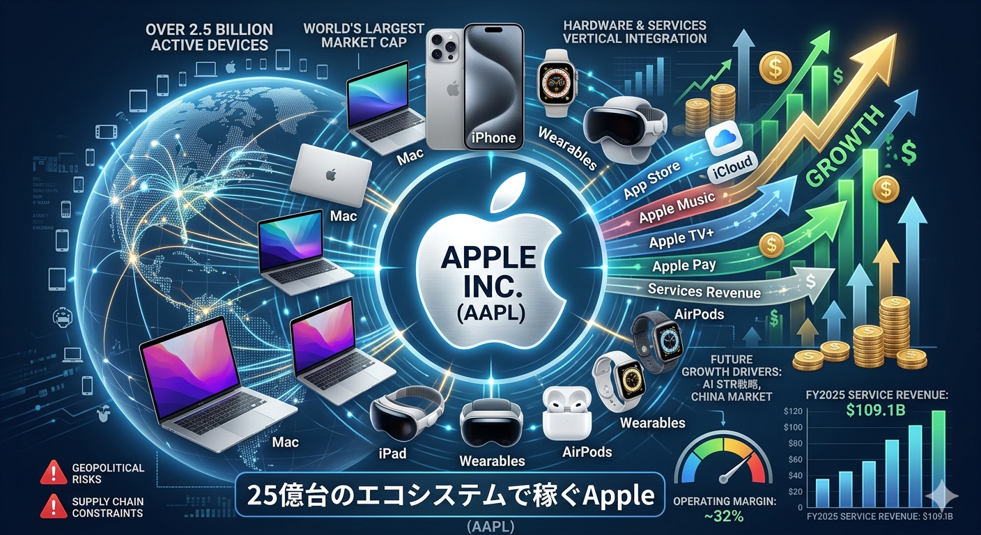 25億台のエコシステムで稼ぐApple（AAPL）
