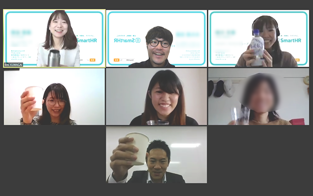 11/12開催のPARK miniの乾杯タイム（お昼なのでソフトドリンク）