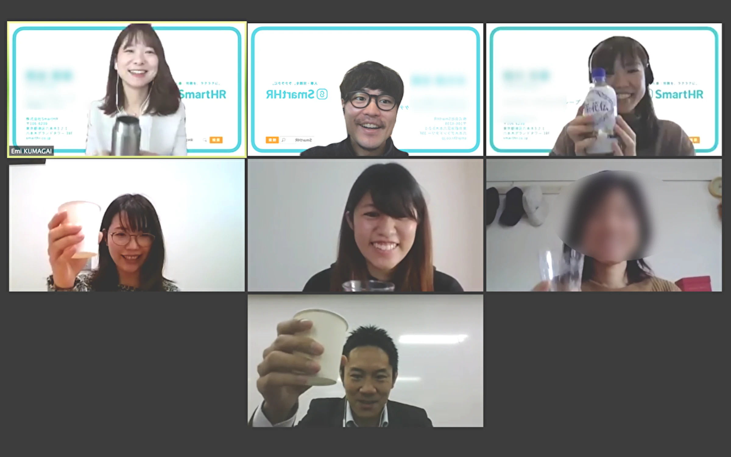 11/12開催のPARK miniの乾杯タイム（お昼なのでソフトドリンク）