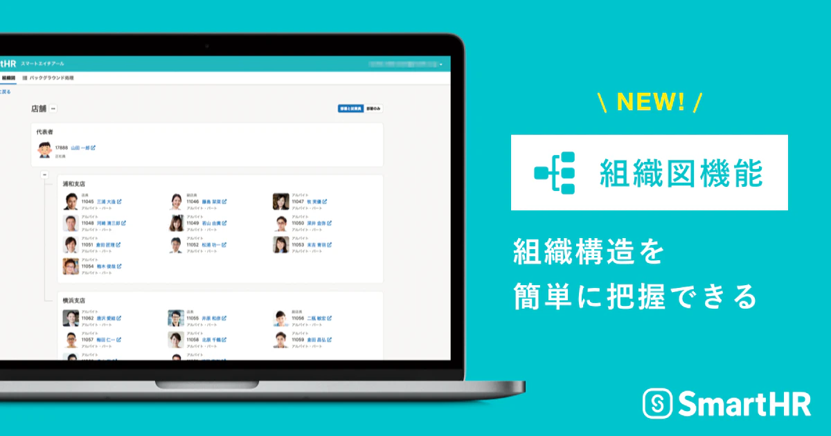 SmartHRが、組織構造を簡単に把握できる「組織図」機能を公開