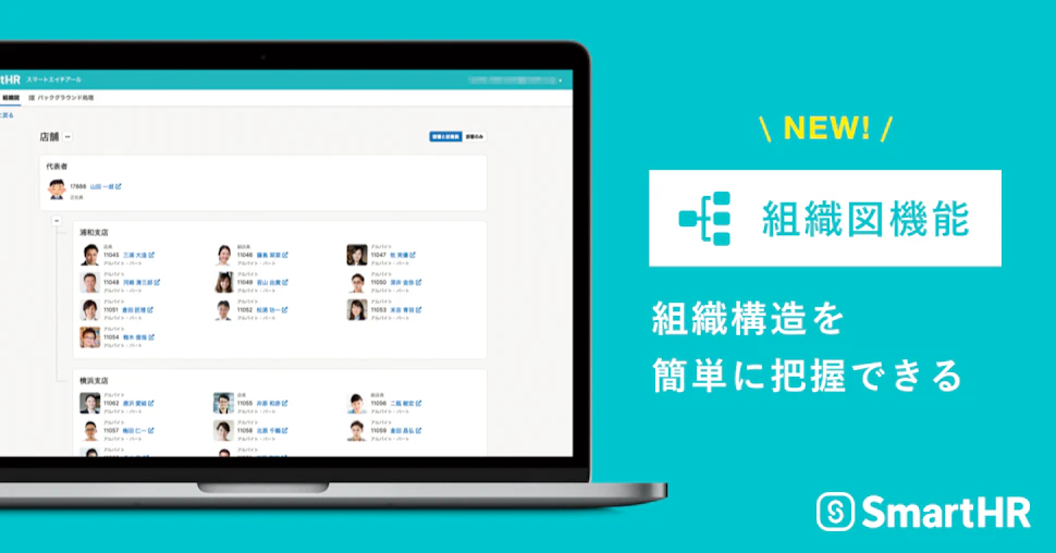 SmartHRが、組織構造を簡単に把握できる「組織図」機能を公開