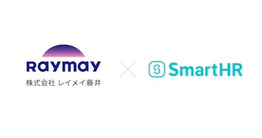 レイメイ藤井のロゴとSmartHRのロゴ